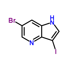 6-Bromo-3-iodo-1H-pyrrolo[3,2-b]pyridine structure