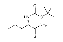 Carbamic acid, N-[(1S)-1-(aminothioxomethyl)-3-methylbutyl]-, 1,1-dimethylethyl ester Structure