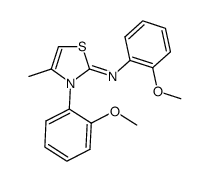 (Z)-[4-methyl-3-(2-methoxyphenyl)-1,3-thiazol-2(3H)-ylidene]-N-(2-methoxyphenyl)amine结构式