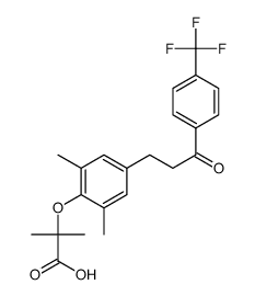2-[2,6-dimethyl-4-[3-[4-(trifluoromethyl)phenyl]-3-oxo-propyl]phenoxyl]-2-methylpropanoic acid Structure