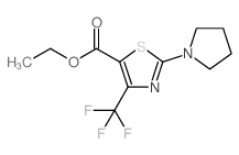 Ethyl 2-(pyrrolidin-1-yl)-4-trifluoromethyl-1,3-thiazole-5-carboxylate Structure