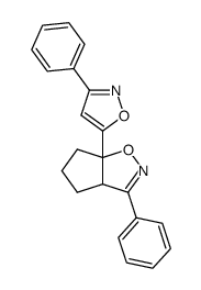 3-phenyl-6a-(3-phenyl-isoxazol-5-yl)-4,5,6,6a-tetrahydro-3aH-cyclopenta[d]isoxazole结构式