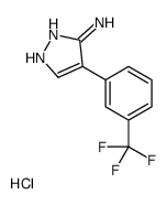 4-[3-(trifluoromethyl)phenyl]-1H-pyrazol-5-amine,hydrochloride Structure