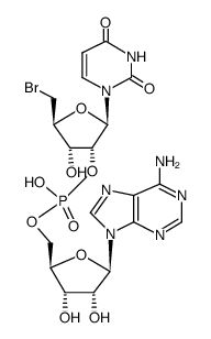 5'-bromo-5'-deoxy-uridylyl-(2'->5')-adenosine结构式