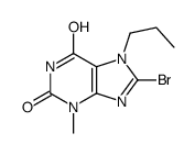 8-BROMO-3-METHYL-7-PROPYL-3,7-DIHYDRO-PURINE-2,6-DIONE结构式