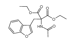 2-acetylamino-2-benzofuran-3-yl-methyl-malonic acid diethyl ester结构式