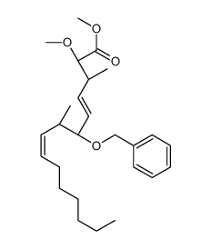 methyl (2R,3S,4E,6R,7S,8E)-2-methoxy-3,7-dimethyl-6-phenylmethoxypentadeca-4,8-dienoate结构式