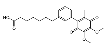 7-[3-(4,5-dimethoxy-2-methyl-3,6-dioxocyclohexa-1,4-dien-1-yl)phenyl]heptanoic acid Structure