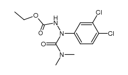 ethyl 2-(3,4-dichlorophenyl)-2-(dimethylcarbamoyl)hydrazinecarboxylate结构式