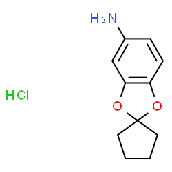 spiro[1,3-benzodioxole-2,1'-cyclopentan]-5-amine hydrochloride结构式