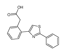 2-[2-(2-phenyl-1,3-thiazol-4-yl)phenyl]acetic acid Structure