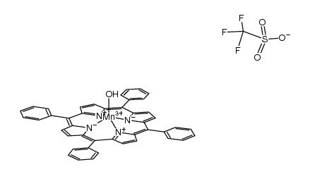 aquo(tetraphenylporphinato)manganese(III) triflate结构式