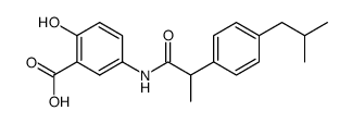 2-Hydroxy-5-[2-(4-isobutyl-phenyl)-propionylamino]-benzoic acid结构式