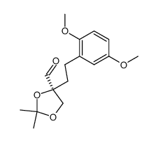 (-)-(2S)-4-(2,5-dimethoxyphenyl)-2-(hydroxymethyl)-2,2'-O-isopropylidenebutanal Structure