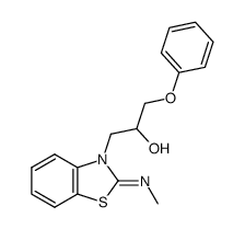 1-{2-[(Z)-Methylimino]-benzothiazol-3-yl}-3-phenoxy-propan-2-ol结构式