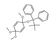 tert-butyldiphenyl((1,4,4-trimethoxycyclohexa-2,5-dien-1-yl)oxy)silane Structure