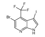 5-Bromo-3-iodo-4-(trifluoromethyl)-1H-pyrrolo[2,3-b]pyridine Structure