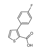 3-(4-fluoro-phenyl)-thiophene-2-carboxylic acid结构式