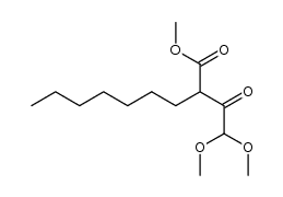 2-heptyl-4,4-dimethoxy-acetoacetic acid methyl ester Structure