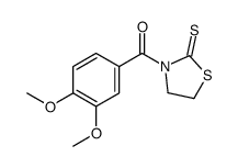 (3,4-dimethoxyphenyl)-(2-sulfanylidene-1,3-thiazolidin-3-yl)methanone Structure