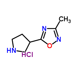 3-Methyl-5-(pyrrolidin-3-yl)-1,2,4-oxadiazole hydrochloride Structure