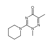 2,6-Dimethyl-3-piperidino-1,2,4-triazin-5(2H)-on结构式