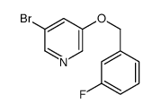 3-bromo-5-[(3-fluorophenyl)methoxy]pyridine结构式