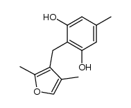 2-((2,4-dimethylfuran-3-yl)methyl)-5-methylbenzene-1,3-diol Structure