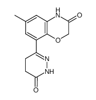 6-Methyl-8-(6-oxo-1,4,5,6-tetrahydro-pyridazin-3-yl)-4H-benzo[1,4]oxazin-3-one结构式