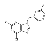 9-(3-chlorophenylmethyl)-2,6-dichloro-9H-purine Structure
