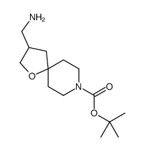 1-Oxa-8-azaspiro[4.5]decane-8-carboxylic acid, 3-(aminomethyl)-, 1,1-dimethylethyl ester Structure