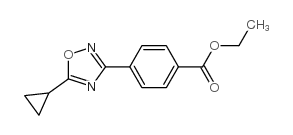 Ethyl 4-(5-Cyclopropyl-1,2,4-oxadiazol-3-yl)benzoate structure