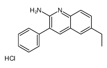 6-ethyl-3-phenylquinolin-2-amine,hydrochloride Structure