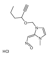 [(Z)-[1-(hex-1-yn-3-yloxymethyl)-3-methylimidazol-2-ylidene]methyl]-oxoazanium,chloride结构式