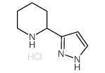 2-(1H-Pyrazol-3-yl)-piperidine hydrochloride结构式