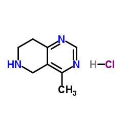 4-Methyl-5,6,7,8-tetrahydropyrido[4,3-d]pyrimidine hydrochloride结构式
