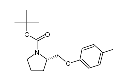 tert-butyl (2S)-2-[(4-iodophenoxy)methyl]pyrrolidine-1-carboxylate结构式