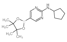 N-CYCLOPENTYL-5-(4,4,5,5-TETRAMETHYL-1,3,2-DIOXABOROLAN-2-YL)PYRIMIDIN-2-AMINE Structure