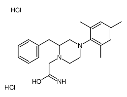 1-Piperazineacetamide, 4-(phenylmethyl)-N-(2,4,6-trimethylphenyl)-, di hydrochloride结构式