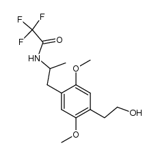 (+/-)-1-[2,5-Dimethoxy-4-(2-hydroxyethyl)phenyl]-2-trifluoroacetamidopropane Structure