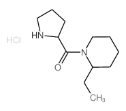 (2-Ethyl-1-piperidinyl)(2-pyrrolidinyl)methanone hydrochloride结构式