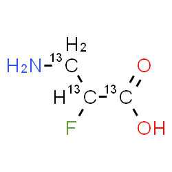 α-氟-β-丙氨酸-13C3结构式