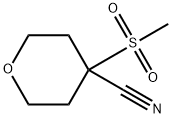 4-(methylsulfonyl)-tetrahydro-2H-pyran-4-carbonitrile Structure