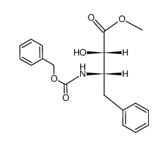(2S,3S)-3-[[(benzyloxy)carbonyl]amino]-2-hydroxy-4-phenylbutanoic acid methyl ester结构式