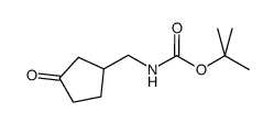 tert-butyl ((3-oxocyclopentyl)methyl)carbamate Structure