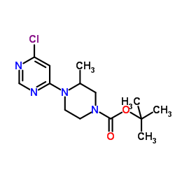 2-Methyl-2-propanyl 4-(6-chloro-4-pyrimidinyl)-3-methyl-1-piperazinecarboxylate Structure