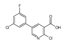 2-chloro-5-(3-chloro-5-fluorophenyl)pyridine-3-carboxylic acid Structure