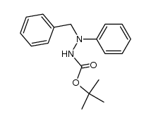 N1-phenyl-N1-benzyl-N2-(tert-butoxycarbonyl)hydrazine结构式