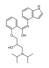 2-[3-[di(propan-2-yl)amino]-2-hydroxypropoxy]-N-(1H-indol-4-yl)benzamide结构式
