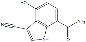 3-cyano-4-hydroxy-1H-indole-7-carboxamide Structure